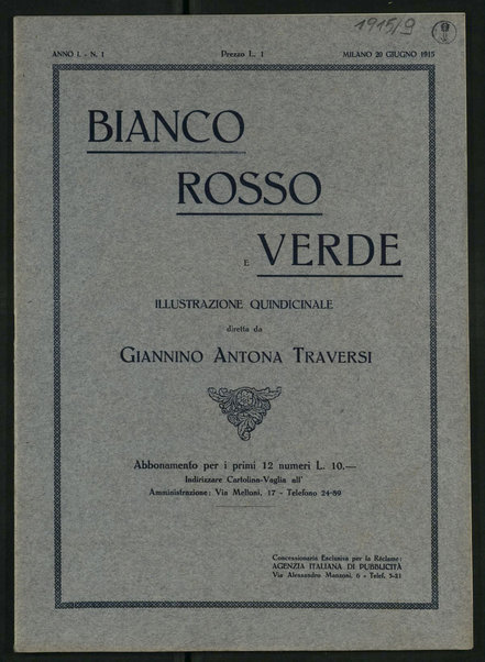 Bianco, rosso e verde : rivista italiana quindicinale